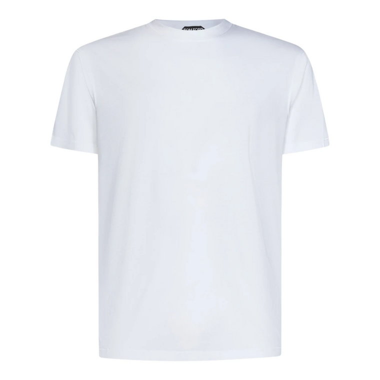 Białe T-shirty i Pola z żebrowanym dekoltem Tom Ford