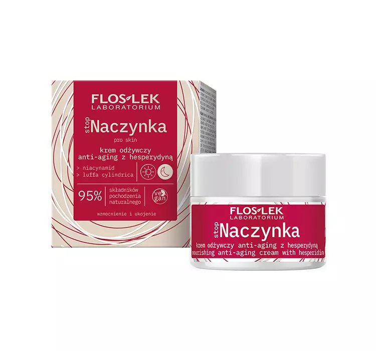 FLOSLEK STOP NACZYNKA KREM ODŻYWCZY ANTI-AGING Z HESPERYDYNĄ 50ML