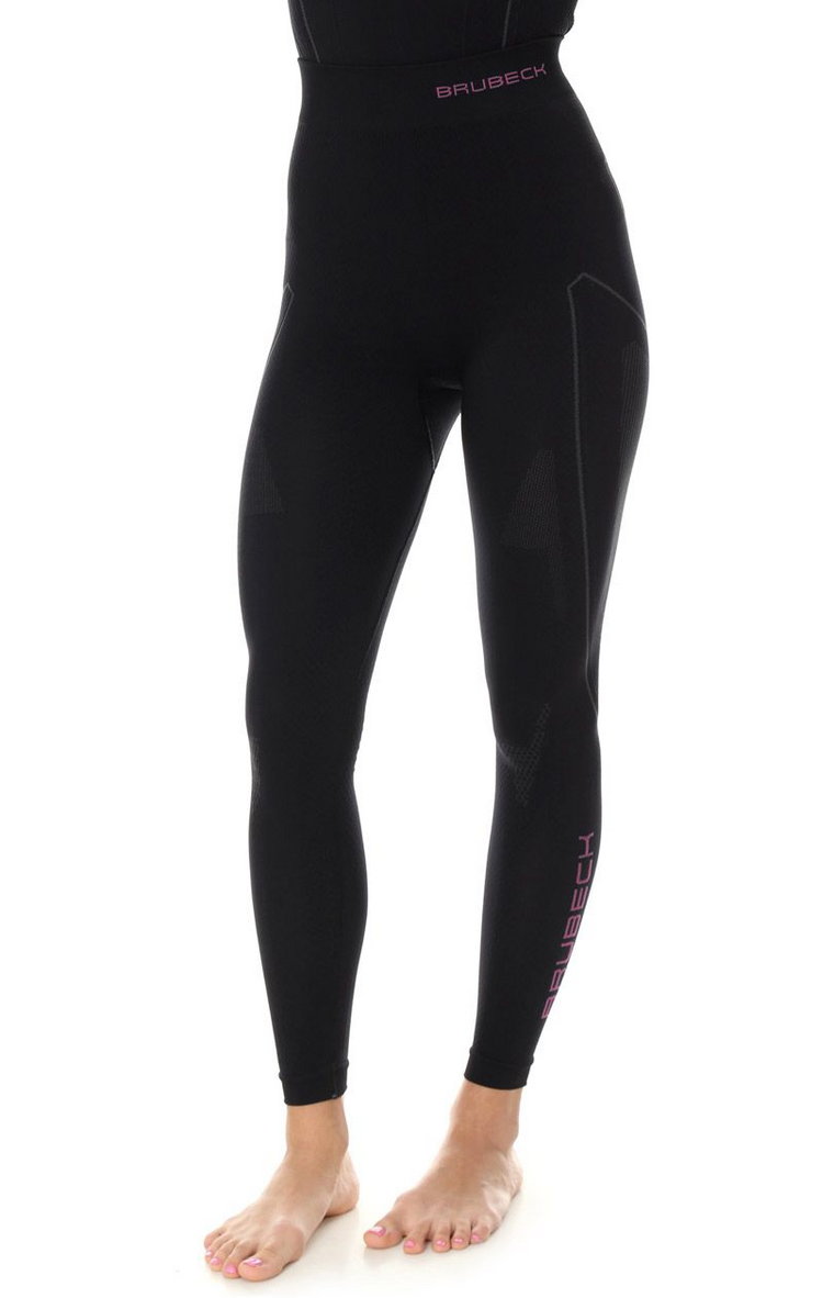 LE11870A THERMO spodnie termoaktywne damskie dł., Kolor czarno-różowy, Rozmiar XS, Brubeck
