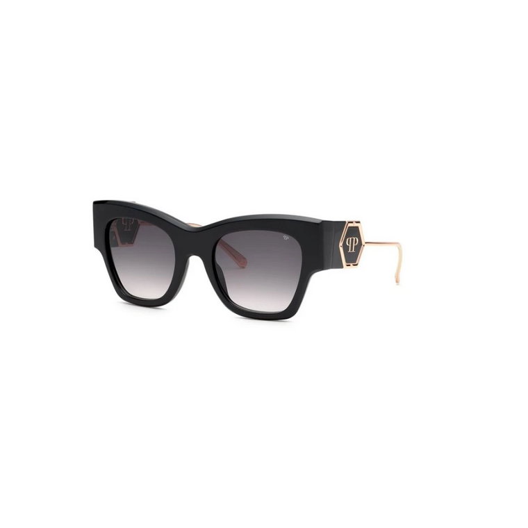 Czarne Okulary Przeciwsłoneczne z Gradientem Dymu Philipp Plein