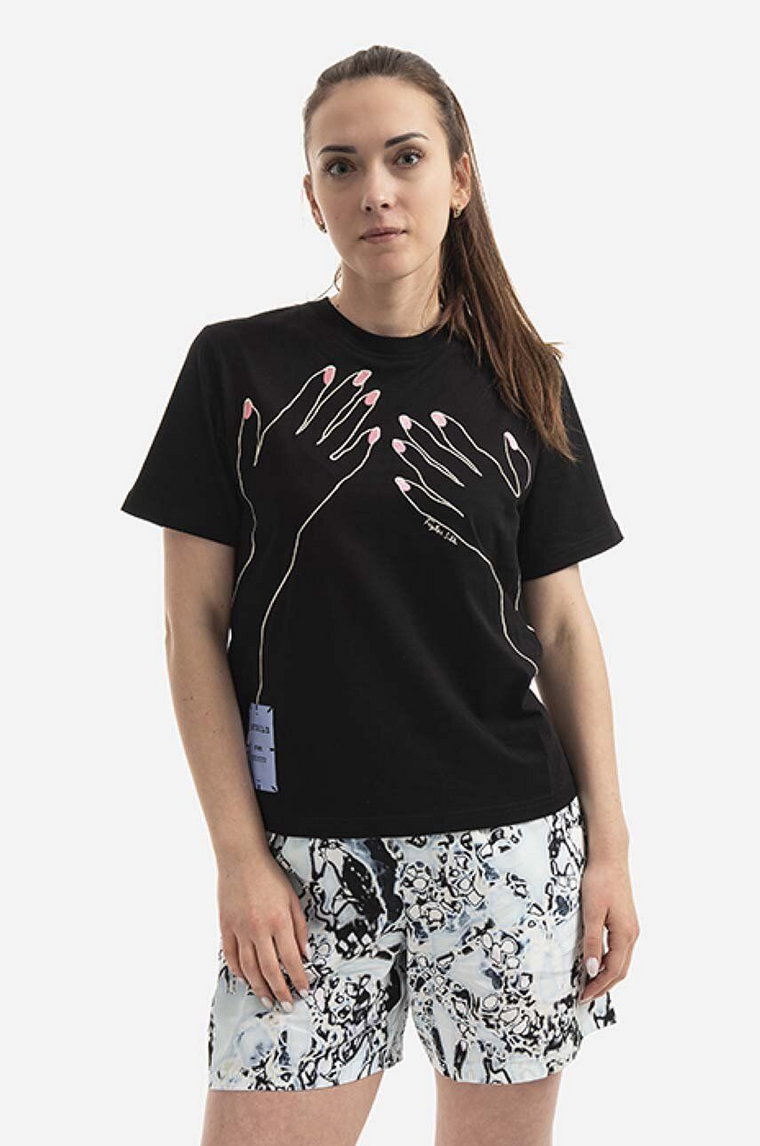 MCQ t-shirt bawełniany kolor czarny 624665RSJ731000-BLACK