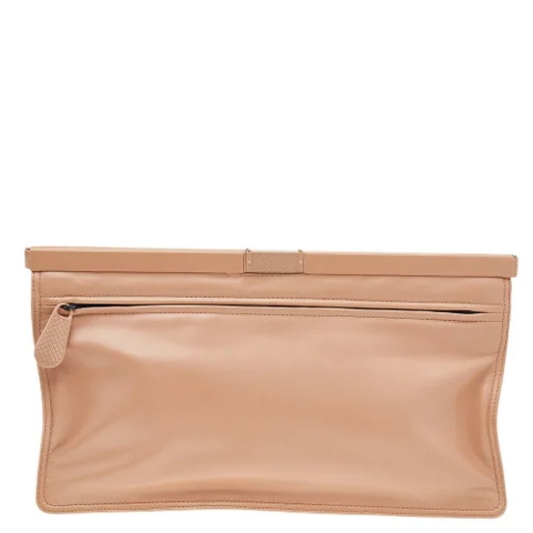 Beige Skinn Vintage Clutch Bottega Veneta Vintage