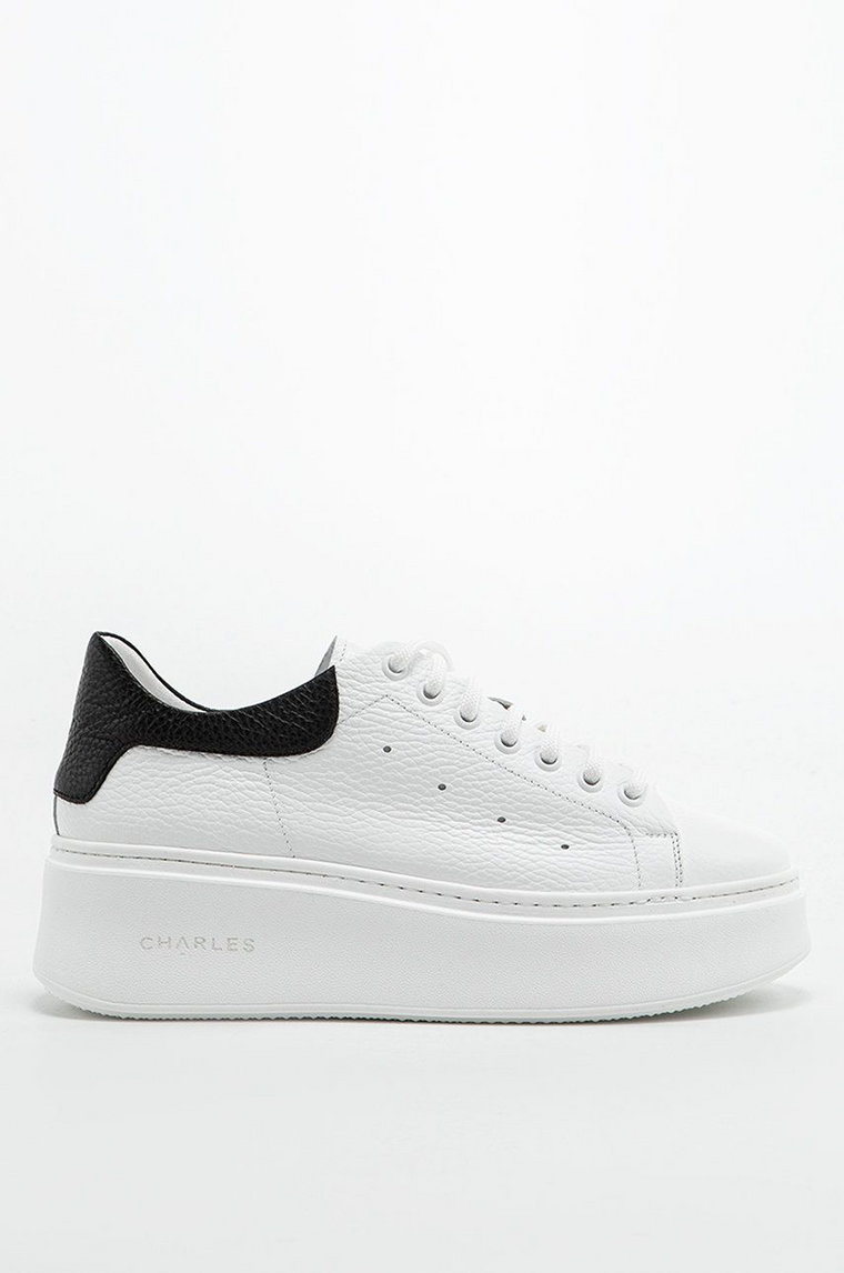 Charles Footwear sneakersy skórzane kolor biały