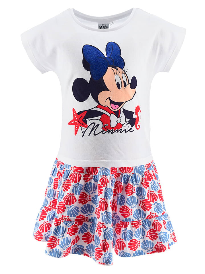 Disney Minnie Mouse 2-częściowy zestaw "Minnie" w kolorze biało-niebiesko-czerwonym