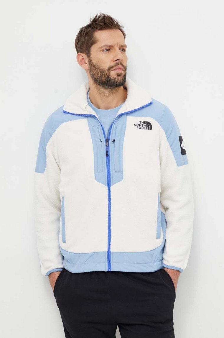 The North Face bluza męska kolor niebieski wzorzysta NF0A87AWVID1