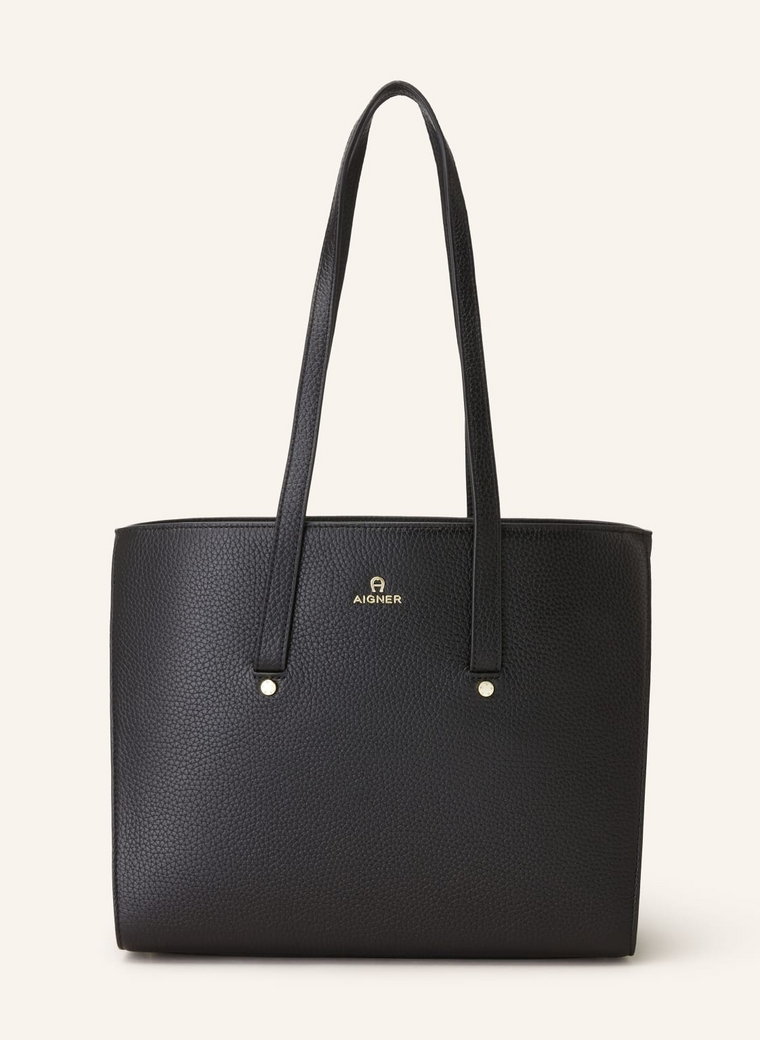 Aigner Torba Shopper Ivy Stud Z Saszetką schwarz