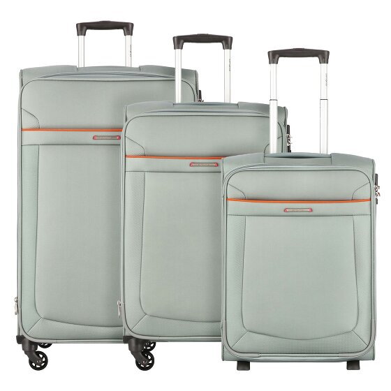 Samsonite Zestaw walizek Anafi na 4 kółkach, 3-częściowy, składany, super lekki forest grey