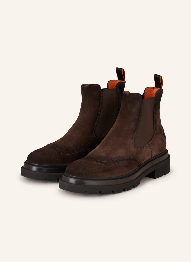 Santoni Botki Chelsea Blockage braun