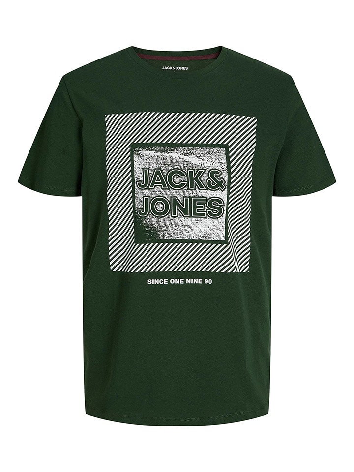Jack & Jones Koszulka "Stein" w kolorze zielonym