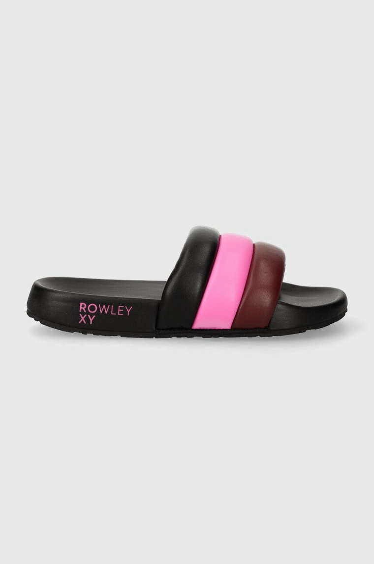 Roxy klapki x Rowley damskie kolor czarny