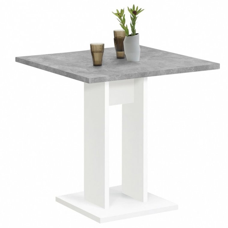 FMD Stół jadalniany, 70 cm, betonowy szary i biały kod: V-428691