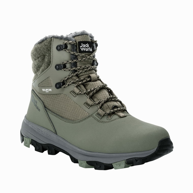 Męskie buty zimowe Jack Wolfskin EVERQUEST TEXAPORE HIGH M dusty olive - 41