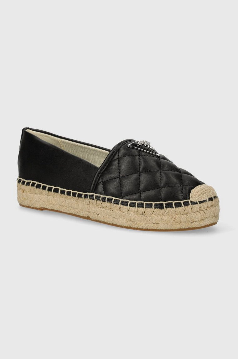 Guess espadryle JOLANDA kolor czarny na platformie FLGJOD LEA14