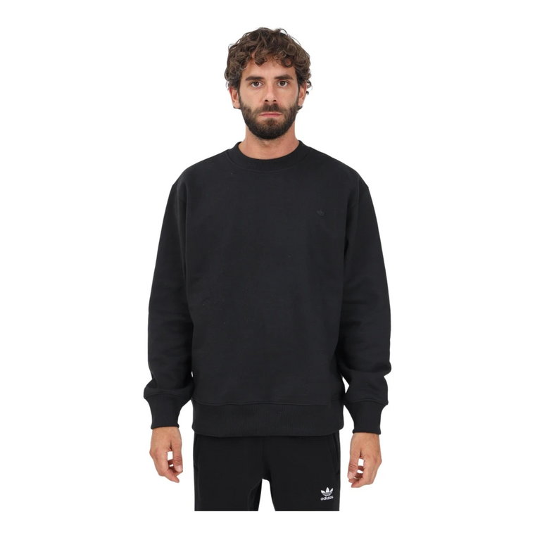 Czarny Sweter z Okrągłym Dekoltem, Regular Fit, Jesień-Zima Hk0306 Adidas Originals