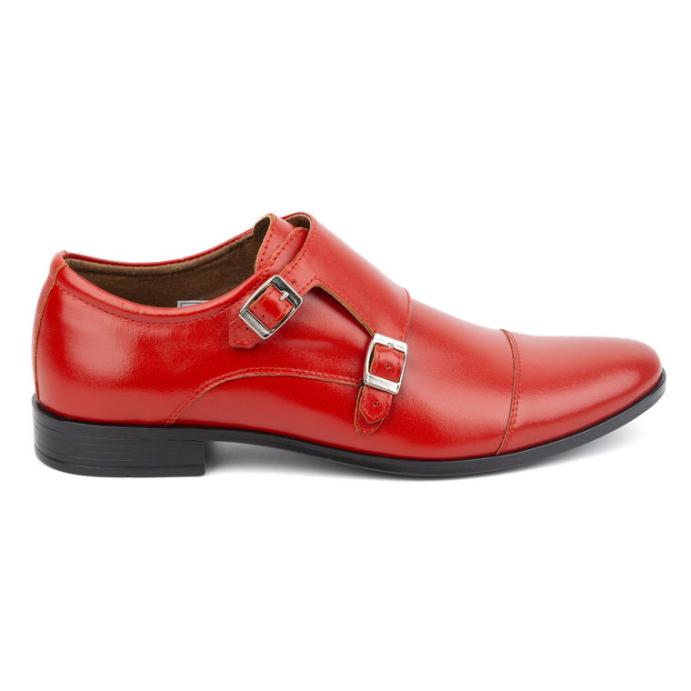 Skórzane buty wizytowe Monki 306LU czerwone