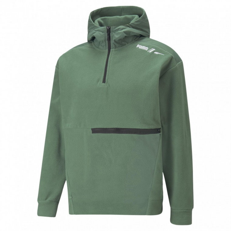 Męski polar nierozpinany z kapturem PUMA RAD/CAL Polarfleece Half-Zip - zielony