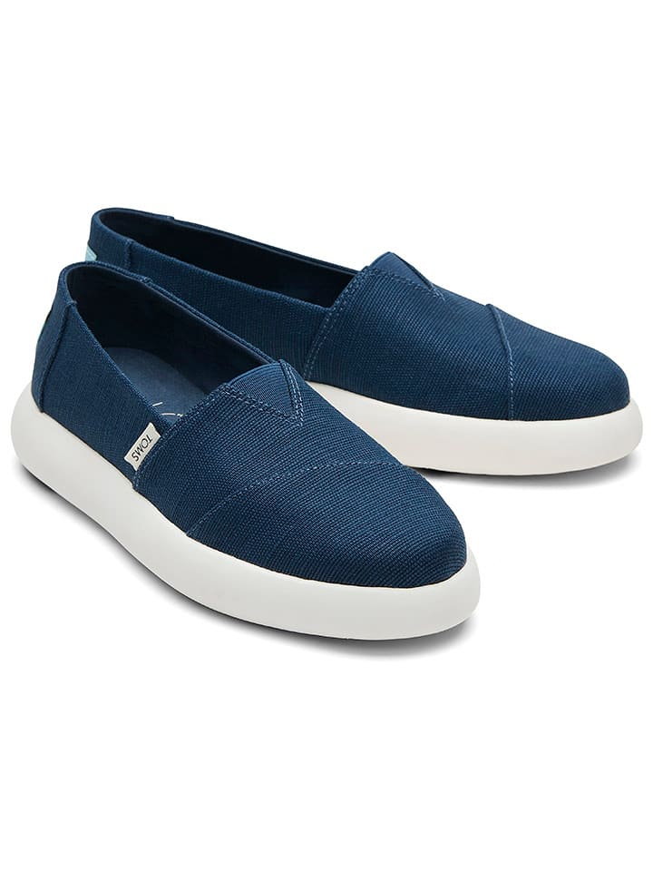 TOMS Slippersy w kolorze niebieskim