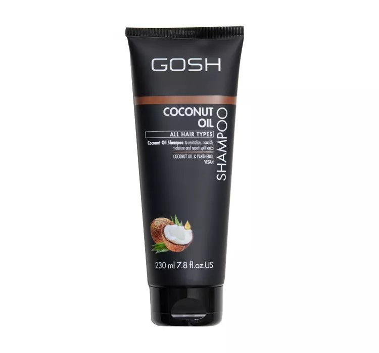 GOSH COCONUT OIL WEGAŃSKI SZAMPON DO WŁOSÓW Z ROZDWOJONYMI KOŃCÓWKAMI 230ML