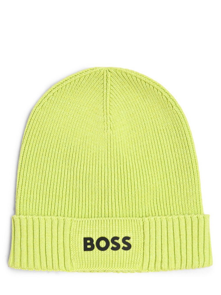 BOSS Green - Czapka męska  Asic_Beanie-X, zielony