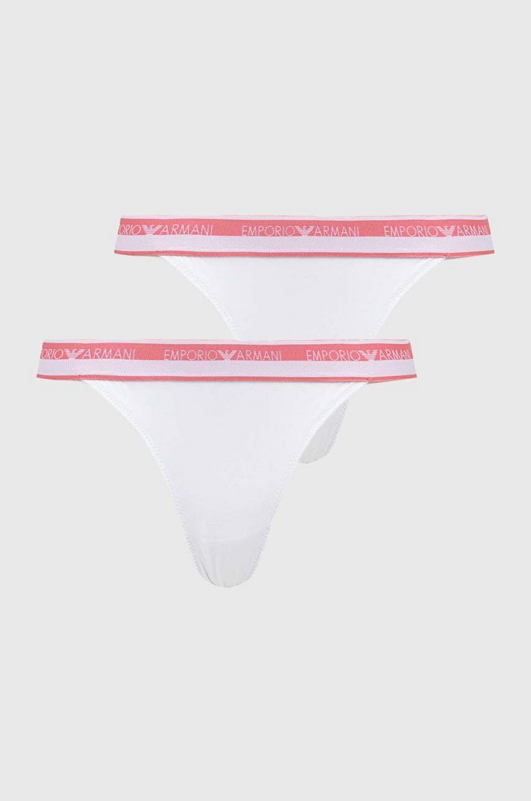 Emporio Armani Underwear stringi 2-pack kolor biały