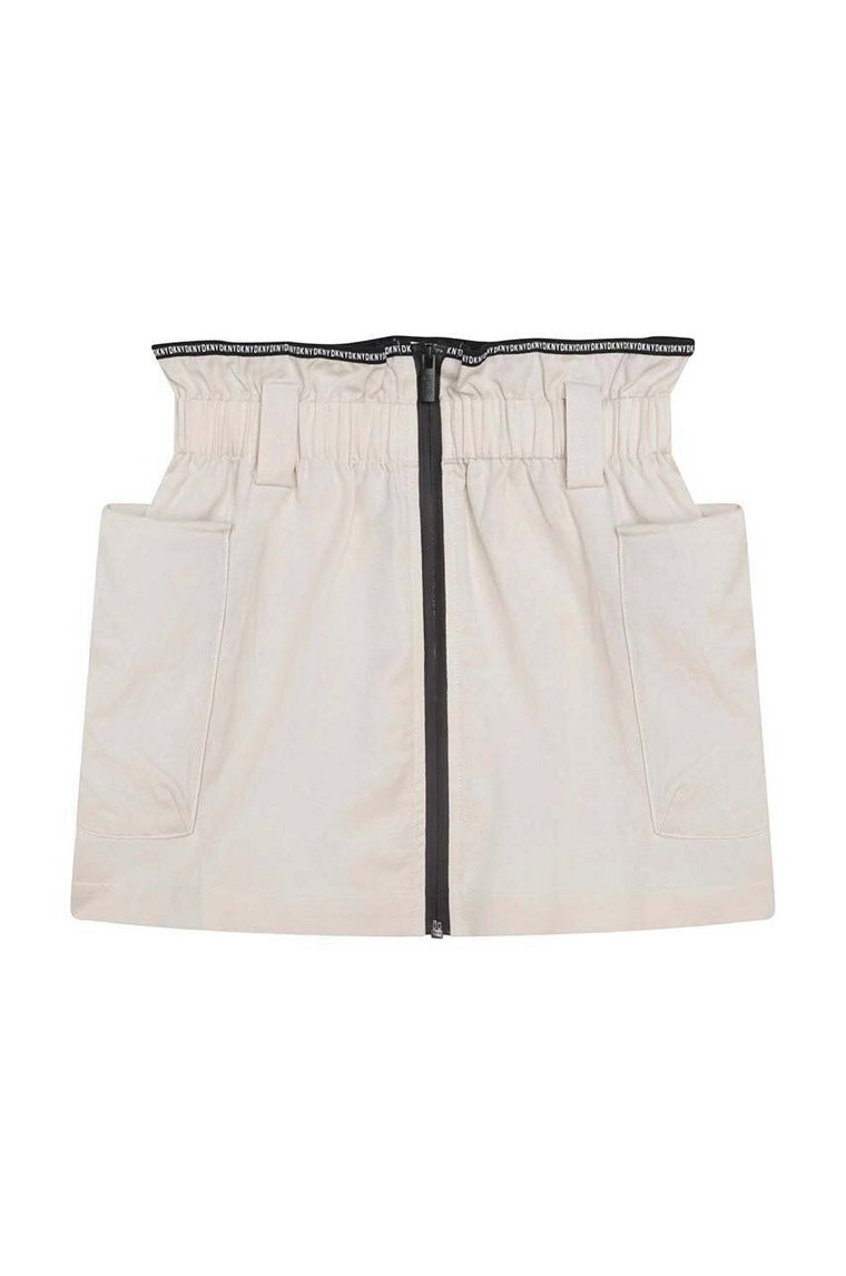 Dkny spódnica dziecięca kolor biały mini prosta