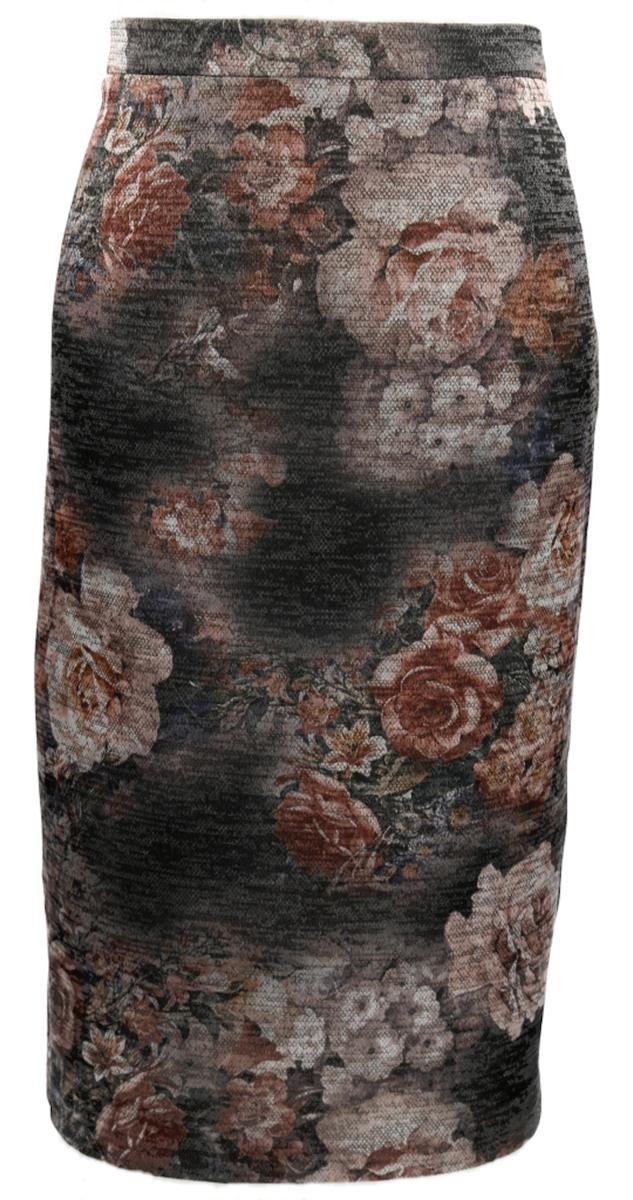 Spódnica FSP641 GRAFITOWY ceglasta róża