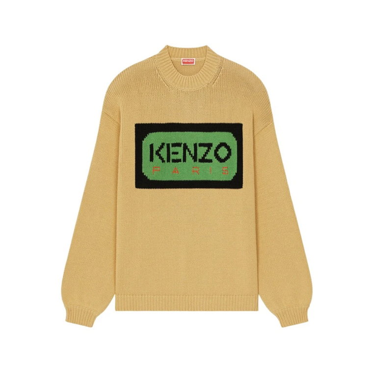 Beżowy Sweter z Okrągłym Dekoltem dla Mężczyzn Kenzo