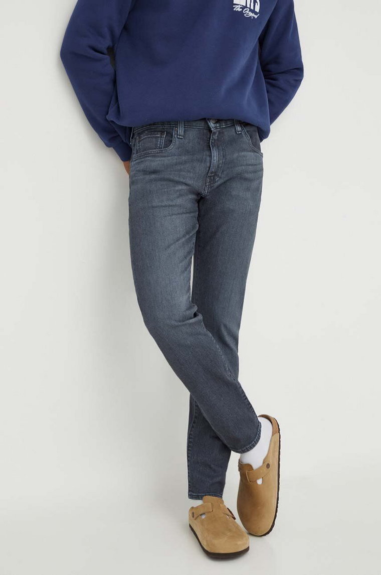 Levi's jeansy 512 SLIM męskie kolor granatowy