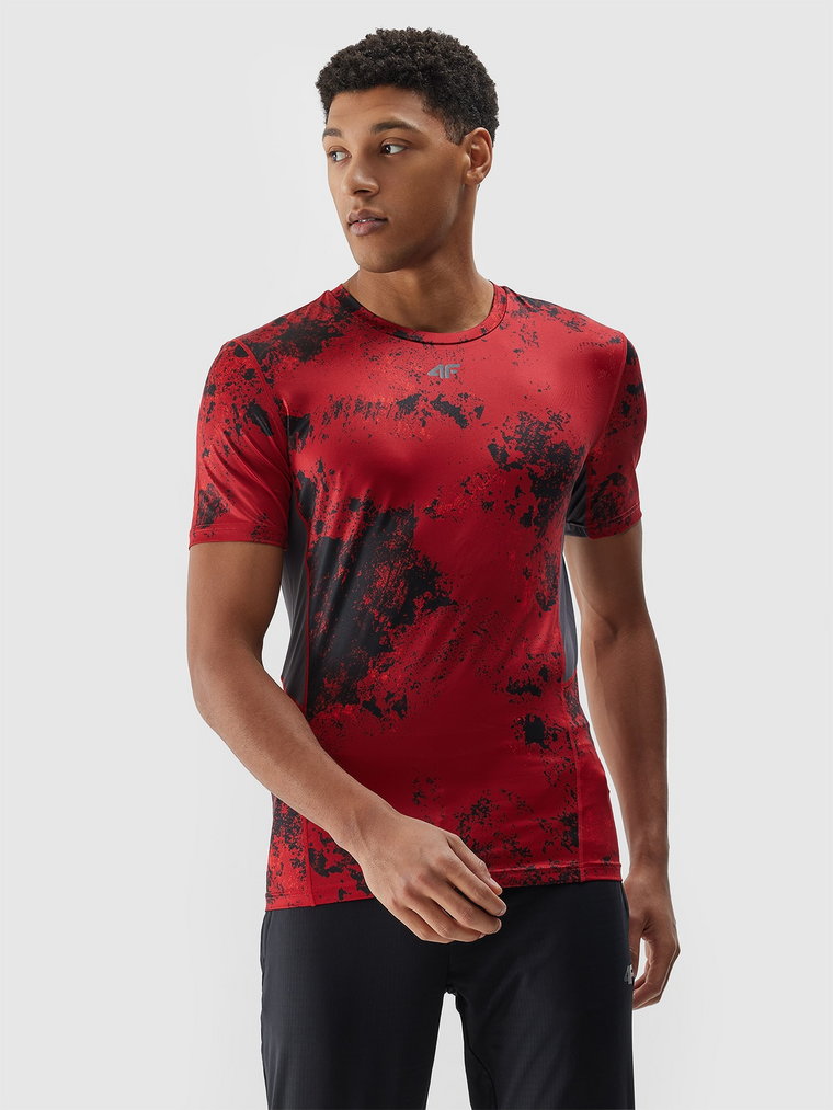 Koszulka treningowa z materiału z recyklingu męska - czerwona