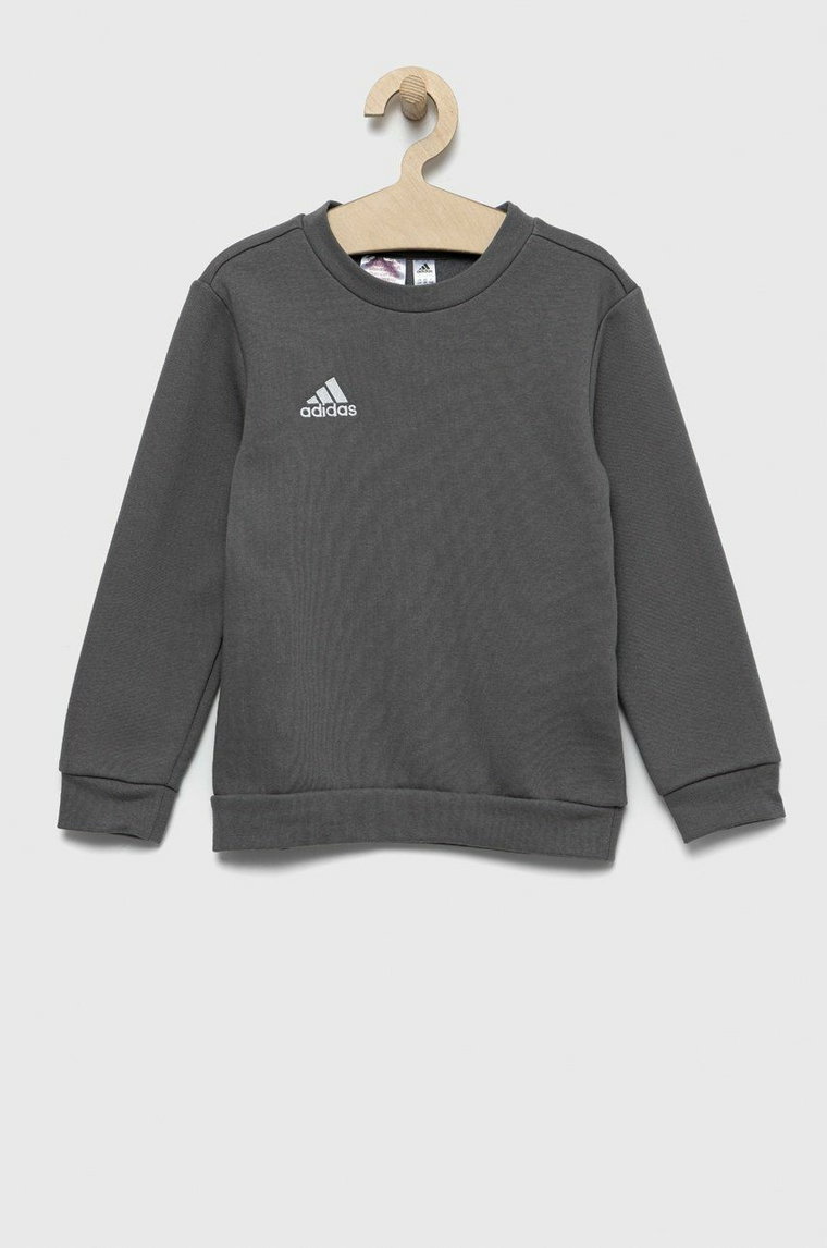 adidas bluza dziecięca kolor szary gładka