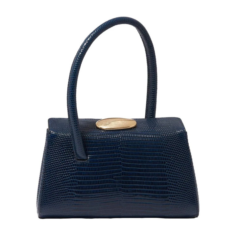 Lizard-Embossed Leather Handbag Little Liffner