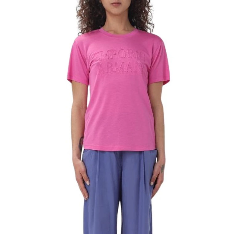 Fuchsia T-shirty i Pola Emporio Armani