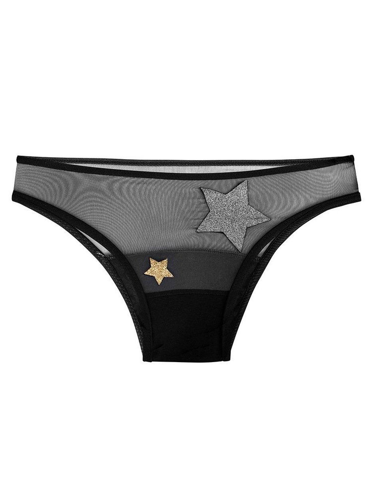 Stars Panties Black Tulle