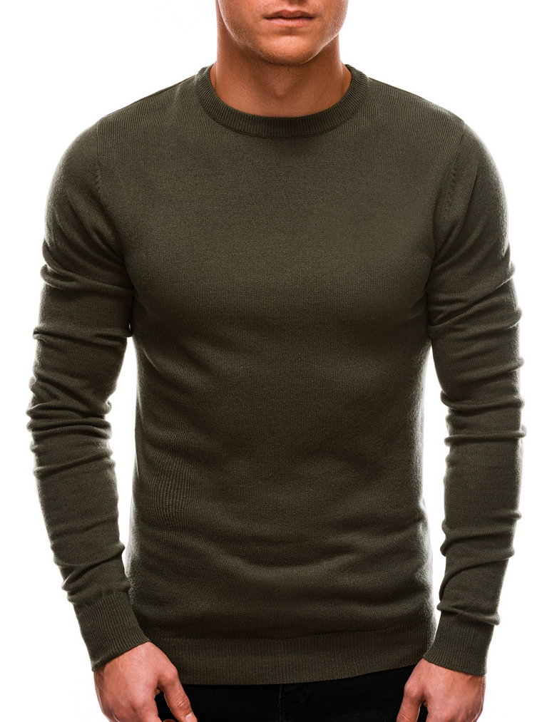 Sweter męski - oliwkowy V7 EM-SWBS-0100