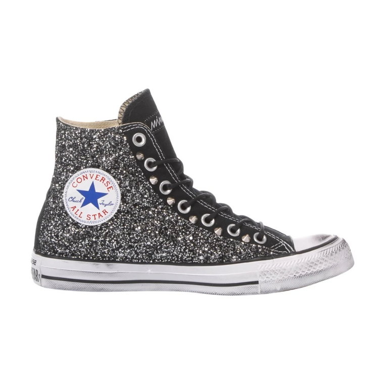 Spersonalizowane czarne trampki damskie Converse