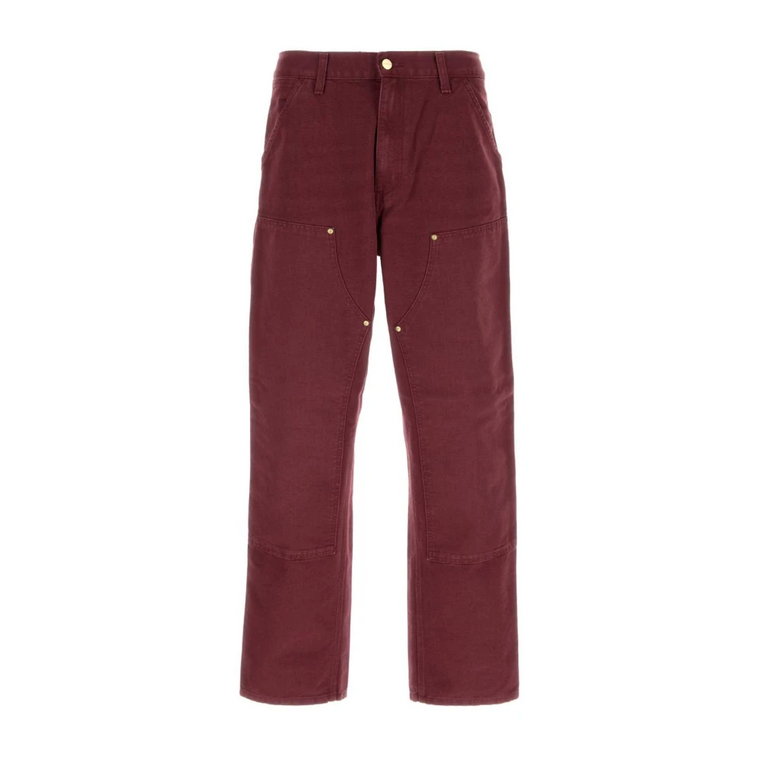 Burgundy Denim Double Knee Pant Carhartt Wip