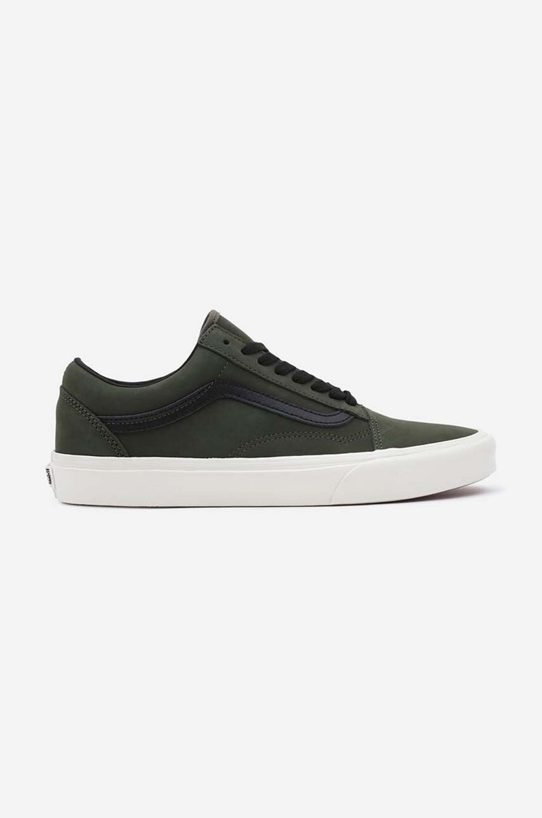 Vans tenisówki zamszowe VN0005UFBIQ Old Skool kolor zielony VN0005UFBIQ-ZIELONY