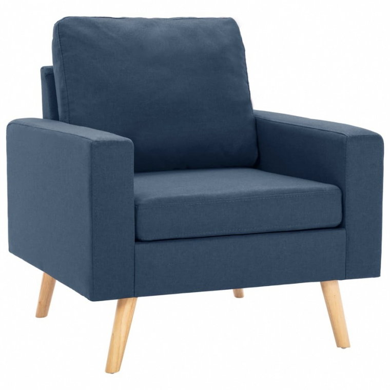Fotel, niebieski, tapicerowany tkaniną kod: V-288697