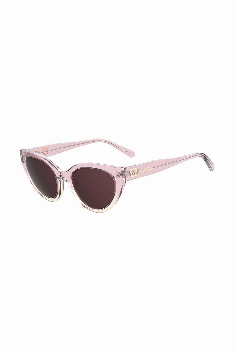 Love Moschino okulary przeciwsłoneczne damskie kolor różowy