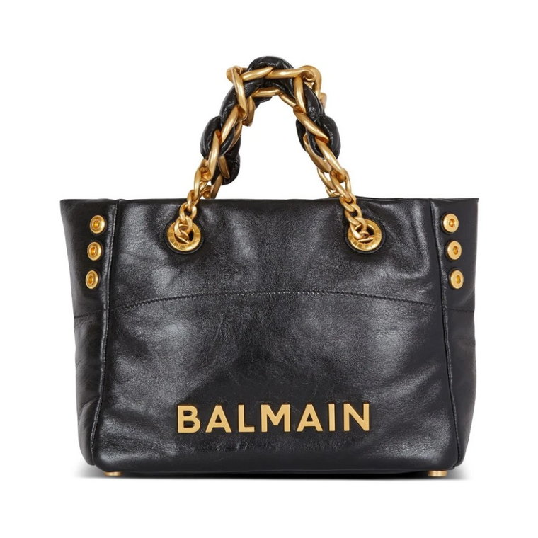 Czarne torby z obcasem 3,5 cm Balmain