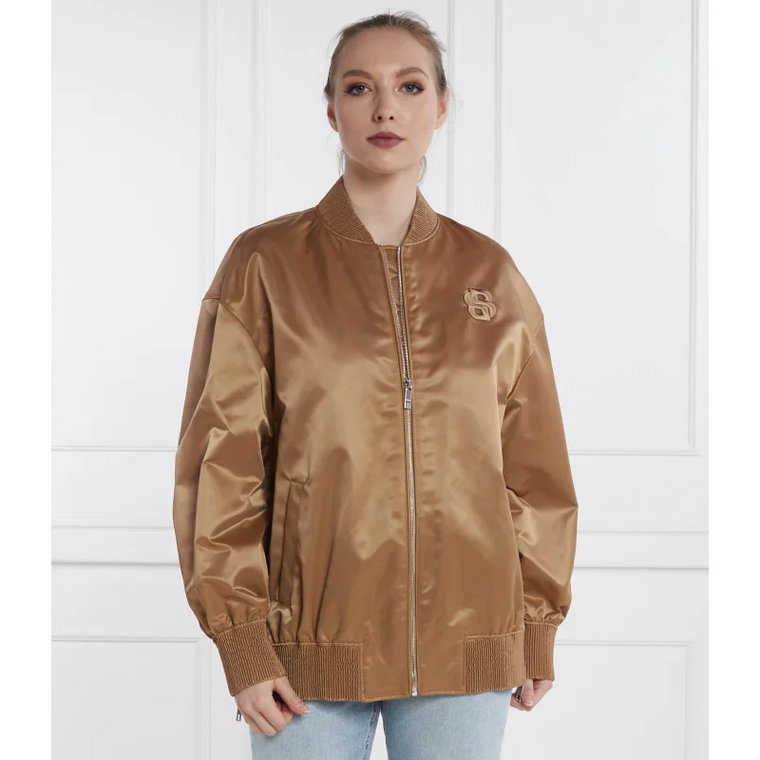 BOSS BLACK Satynowa kurtka bomber Palberta | Regular Fit