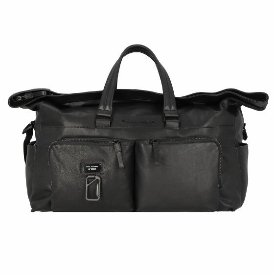 Piquadro Harper Weekender Travel Bag Leather 52 cm black