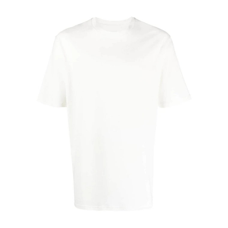 Biała koszulka z Napisem Jil Sander