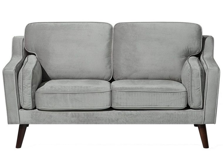 Sofa tapicerowana BELIANI Lokka, 2-osobowa, jasnoszara, 85x150x83 cm