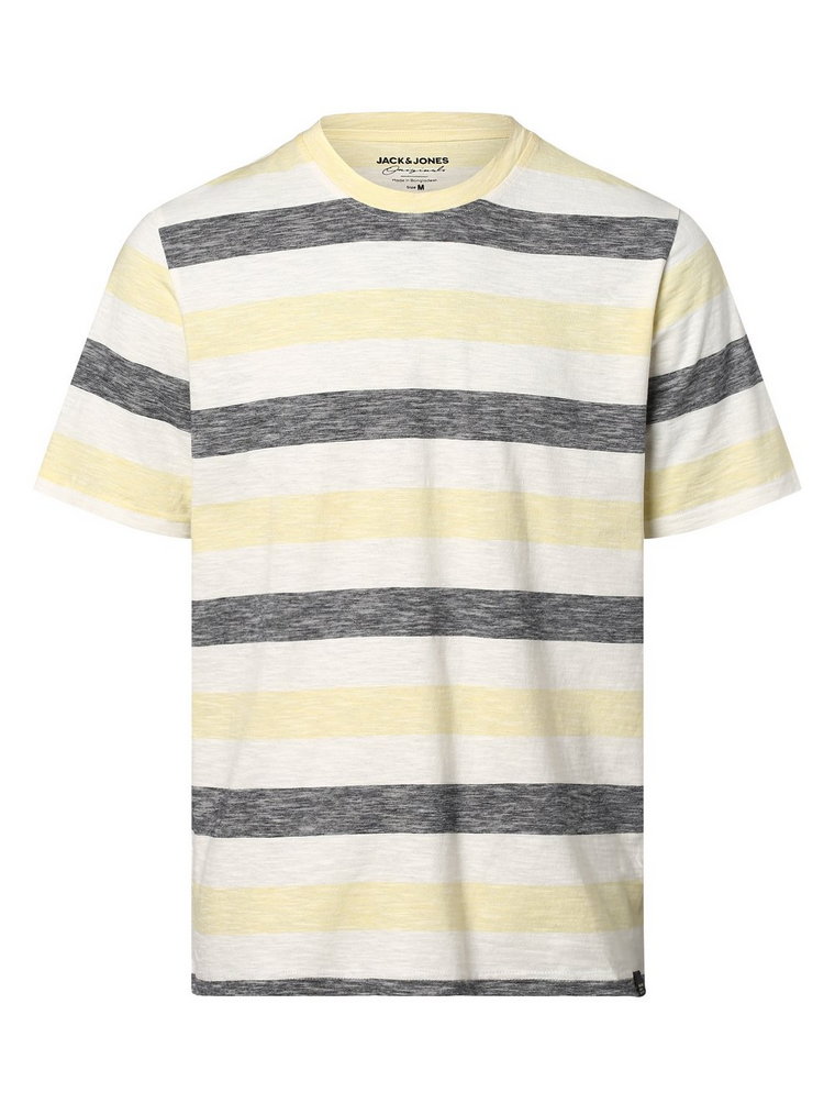 Jack & Jones - T-shirt męski  JORTulum, biały|żółty|wielokolorowy