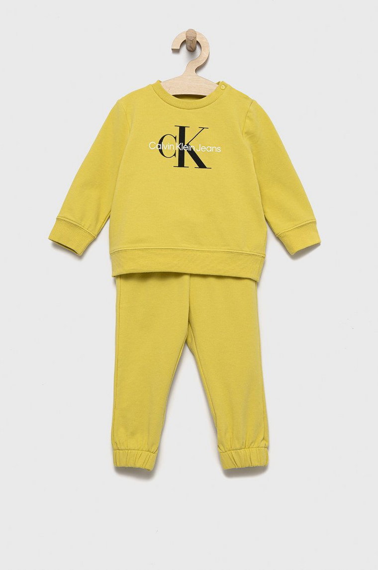 Calvin Klein Jeans dres dziecięcy IN0IN00017.9BYY kolor żółty