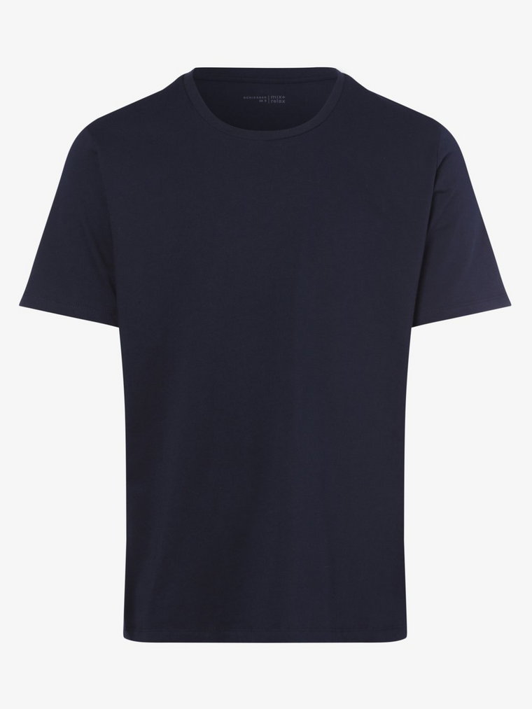 Schiesser - Męska koszulka od piżamy, niebieski