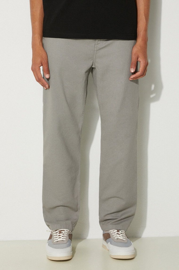 Carhartt WIP spodnie bawełniane Flint Pant kolor szary proste I029919.29KGD