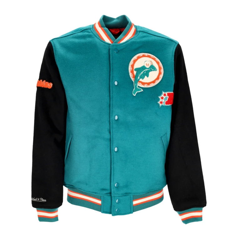 Kurtka Miami Dolphins Legacy Varsity Teal/Black Mitchell & Ness