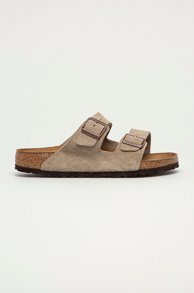 Birkenstock - Klapki zamszowe Arizona 951301 951301-Taupe